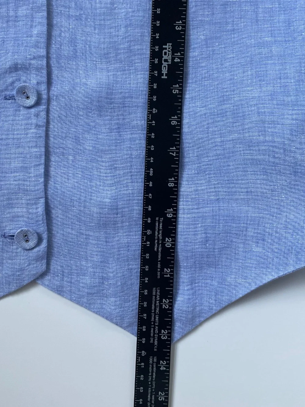 Quince 100% European Linen Vest Sz M French Blue Coastal Preppy Quiet Luxury